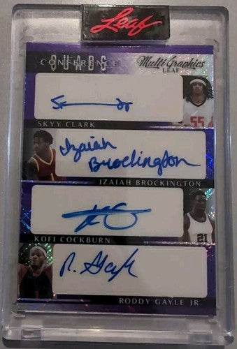Roddy GAYLE Jr. Skyy CLARK Izaiah BROCKINGTON 2022-23 MultiGraphics QUAD AUTO 20