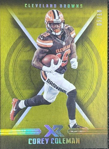 COREY COLEMAN 2017 Panini XR Football Short-Print GOLD SP #5/10 Cleveland Browns