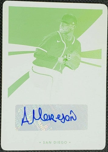 ADRIAN MOREJON 2021 Panini Immaculate AUTO PRINTING PLATE SP #1/1 Padres One of
