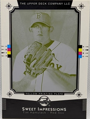TIM HAMULACK 2004 Upper Deck Sweet Spot RC PRINTING PLATE SP #1/1 Red Sox One of