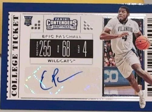 ERIC PASCHALL 2019-20 Panini Contenders Draft Picks RC AUTO Warriors Villanova