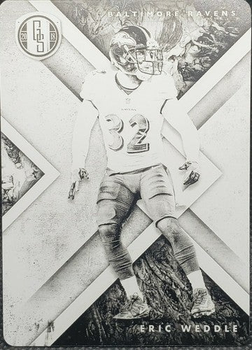 ERIC WEDDLE 2018 Panini Gold Standard PRINTING PLATE #1/1 Ravens Rams Super Bowl