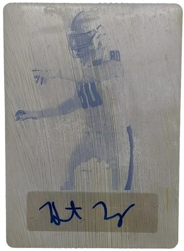 HUNTER LONG 2021 Leaf Metal Draft Action XRC AUTO PRINTING PLATE 1/1 Dolphins BC