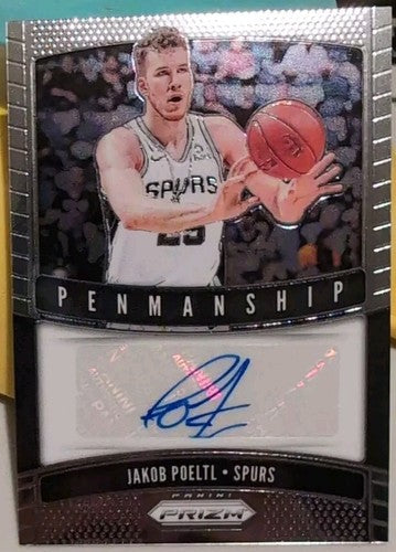 JAKOB POELTL 2019-20 Panini Prizm Penmanship AUTO San Antonio Spurs Raptors #JKP