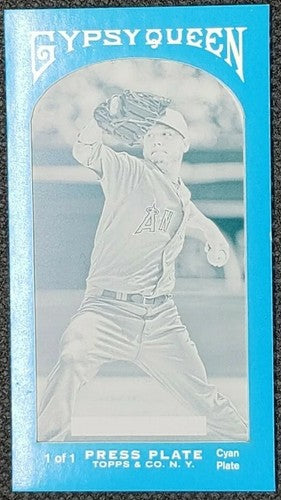 SCOTT KAZMIR 2011 Topps Gypsy Queen MINI PRINTING PLATE #1/1 Angels Giants Rays