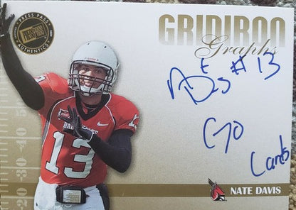 NATE DAVIS 2009 Press Pass Rookie AUTO Autograph Go Cards Inscription /25 49ers