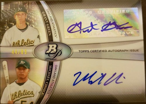 Grant GREEN Michael CHOICE 2011 Bowman Platinum Dual Rookie AUTO Autograph #/89