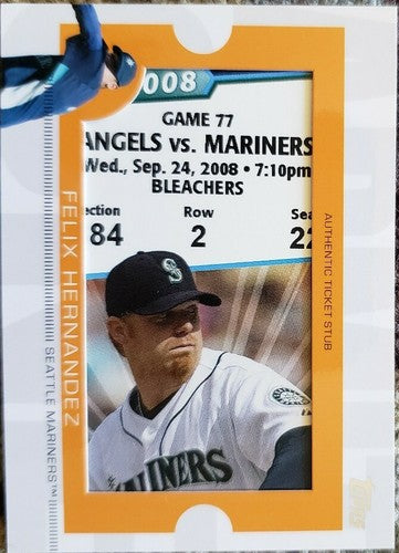 FELIX HERNANDEZ 2009 Topps Ticket To Stardom Jumbo Stub #/110 Seattle Mariners