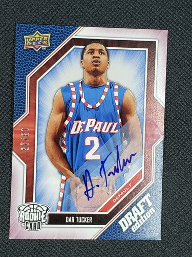 DAR TUCKER 2009-10 Upper Deck UD Draft Edition Red RC AUTO SP #13/25 DePaul