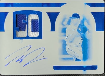 KRIS BUBIC 2021 National Treasures RC DUAL AUTO PATCH PRINTING PLATE #1/1 Royals