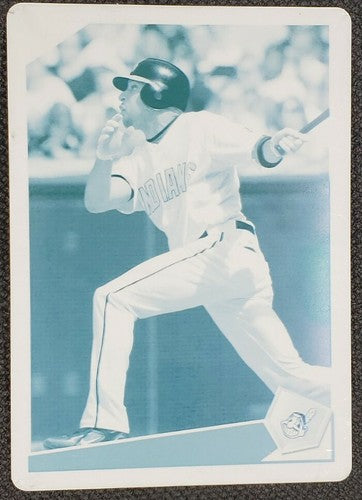 BEN FRANCISCO 2009 Topps Series 2 Cyan PRINTING PLATE SP #1/1 Indians Phillies