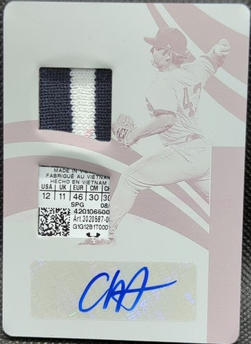 CHANCE ADAMS 2019 Immaculate RC AUTO DUAL PATCH LAUNDRY TAG PRINTING PLATE #1/1