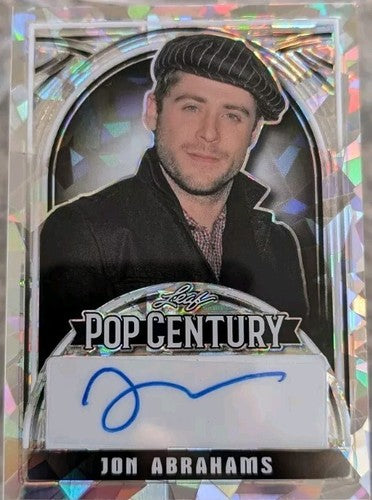 JON ABRAHAMS 2024 Leaf Pop Century AUTO SILVER #8/10 Scary Movie Actor Celebrity