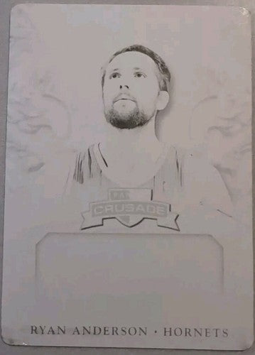RYAN ANDERSON 2012-13 Panini Crusade Quest PRINTING PLATE #1/1 Hornets Rockets