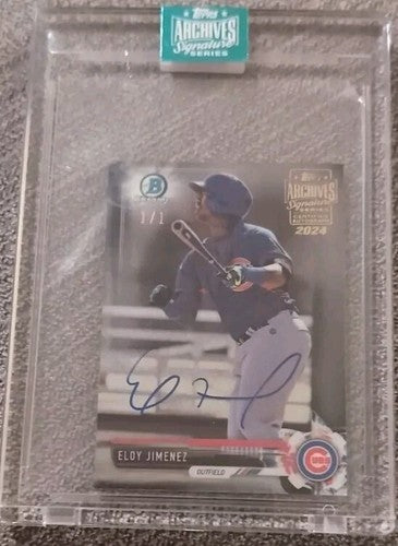 ELOY JIMINEZ 2024 Topps Archives 2017 Bowman Chrome Mini AUTO 1/1 Cubs White Sox