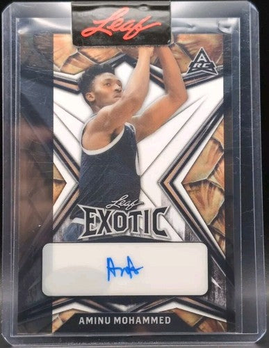 AMINU MOHAMMED 2022-23 Leaf Exotic RC AUTO PROOF Clear Turtle SP #1/1 Georgetown