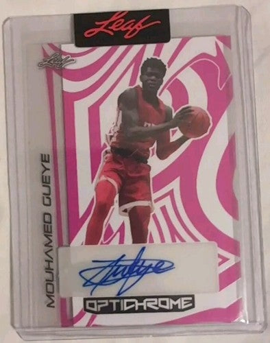 MOUHAMED GUEYE 2022-23 Leaf Optichrome Pre-Production PROOF AUTO PINK #1/1 Hawks