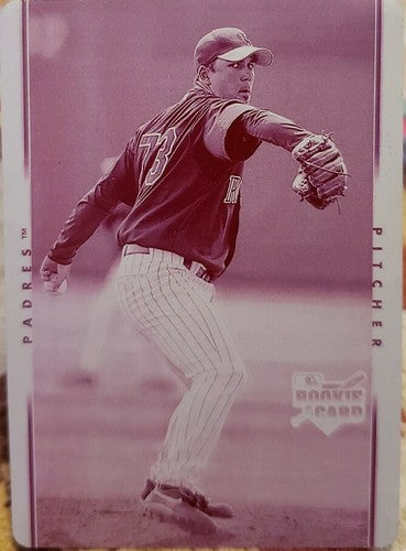 JUSTIN HAMPSON 2007 Upper Deck MLB UD Series 1 Magenta PRINTING PLATE #1/1 of 1