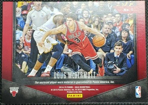 DOUG McDERMOTT 2014-15 Panini Gala JUMBO RC Jersey PATCH Crimson /10 Bulls Spurs