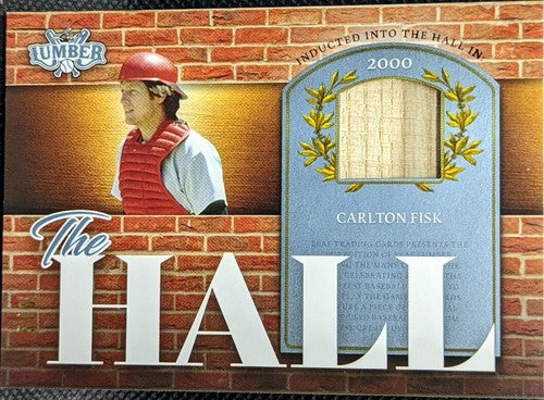 CARLTON FISK 2022 Leaf Lumber Hall Game Used BAT Relic SILVER #5/6 White Red Sox