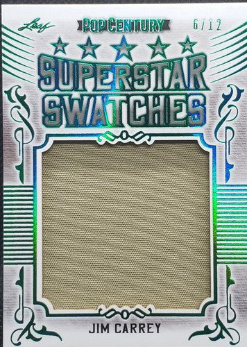 JIM CARREY 2021 Leaf Metal Pop Century JUMBO RELIC PATCH Green #6/12 Ace Ventura