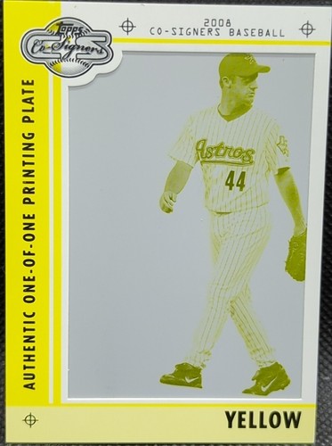 ROY OSWALT 2008 Topps Co-Signers PRINTING PLATE SP #1/1 Astros Phillies One of