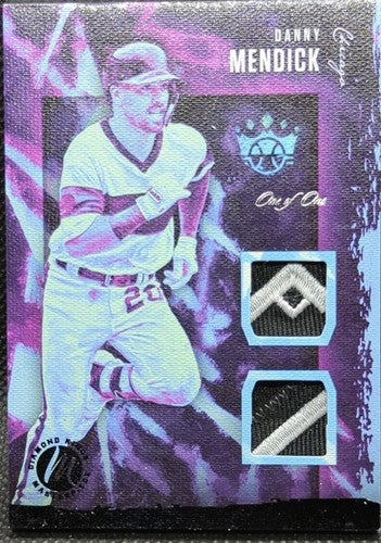 DANNY MENDICK 2020 Panini Diamond Kings DUAL Jersey White Sox LOGO PATCH #1/1 of