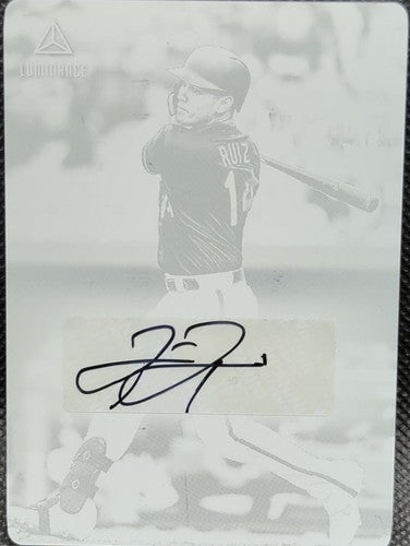 RIO RUIZ 2020 Panini Contenders Luminance AUTO PRINTING PLATE 1/1 Orioles One of