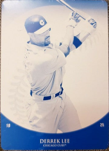 DERREK LEE 2006 Upper Deck MLB Ovation PRINTING PLATE #1/1 Chicago Cubs Marlins