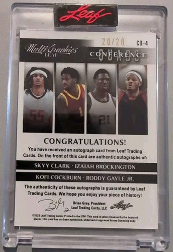 Roddy GAYLE Jr. Skyy CLARK Izaiah BROCKINGTON 2022-23 MultiGraphics QUAD AUTO 20