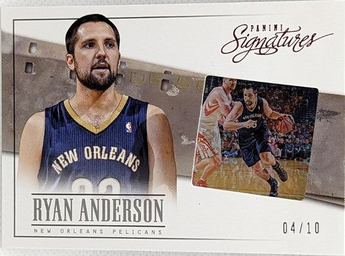 RYAN ANDERSON 2013-14 Panini Signatures FILM CELL RUBY RED #/10 Pelicans Rockets