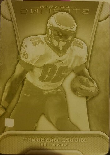 MIGUEL MAYSONET 2013 Topps Bowman Sterling PRINTING PLATE #1/1 Cleveland Browns