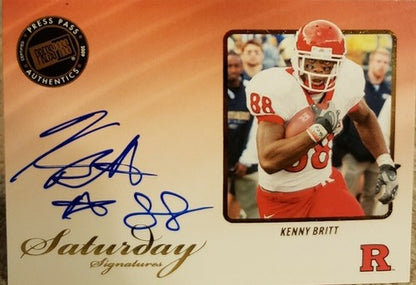 KENNY BRITT 2009 Press Pass Legends Saturday Signatures Rookie AUTO Autograph SP