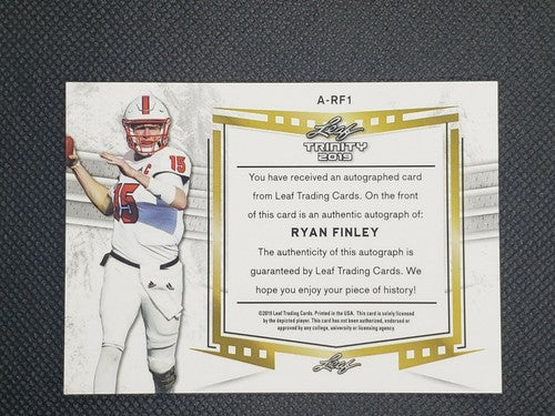 RYAN FINLEY 2019 Leaf Trinity RC Ruby Red AUTO SP #7/10 Go Bengals! Inscription