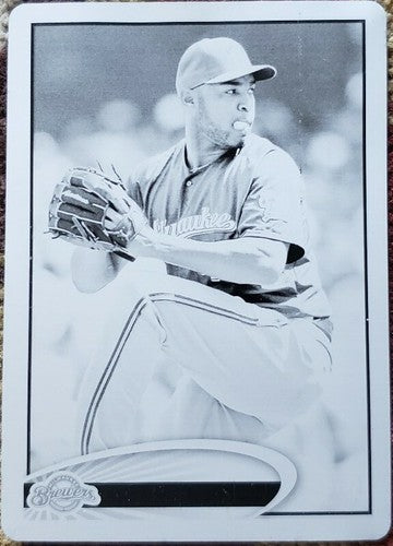 JOSE VERAS 2012 Topps Update Series Black PRINTING PLATE SP #1/1 of 1 Brewers