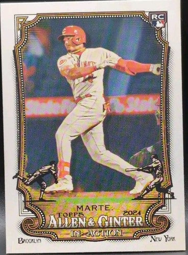 NOELVI MARTE 2024 Topps Allen & Ginter Rookie RC In-Action SP Variation #13 Reds