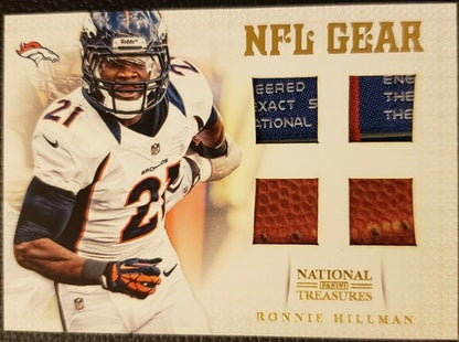 RONNIE HILLMAN 2012 Panini National Treasures QUAD Jersey LAUNDRY TAG PATCH #/15