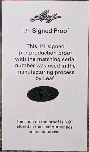 OWEN MURPHY 2022 Leaf Metal 1st Round Gems RC AUTO CLEAR GREEN PROOF #1/1 Braves