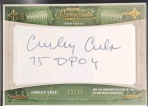 CURLEY CULP 2011 TriStar SignaCuts Cut AUTO DPOY INSCRIPTION #/25 Chiefs Oilers