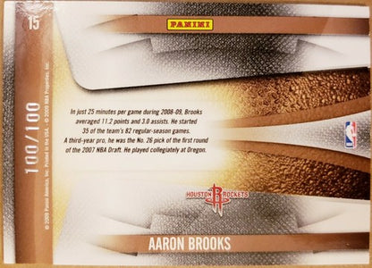 AARON BROOKS 2009-10 Playoff Contenders 2007 Draft Class Gold #100/100 Rockets