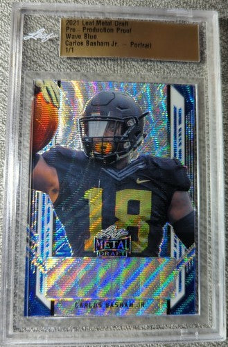 CARLOS BASHAM JR 2021 Leaf Metal Pre-Production PROOF RC 1/1 Bills Boogie One of