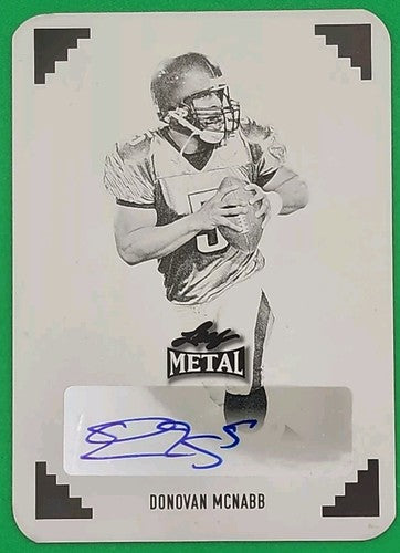 DONOVAN McNABB 2024 Leaf Metal 1991 AUTO PRINTING PLATE SP 1/1 Eagles Vikings of