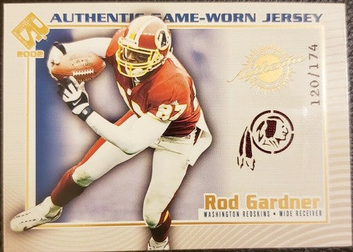 ROD GARDNER 2002 Pacific Private Stock TEAM LOGO Game Used JERSEY PATCH SP #/174