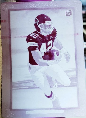 CYRUS GRAY 2012 Topps Turkey Red Magenta PRINTING PLATE SP 1/1 of 1 KC Chiefs RC