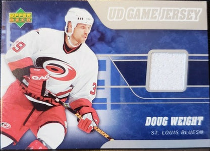 DOUG WEIGHT 2006-07 Upper Deck NHL Series 1 UD Game Used Jersey Hurricanes Blues