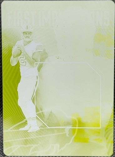 NATHAN PETERMAN 2017 Panini Illusions RC PRINTING PLATE #1/1 Bills Bears One of