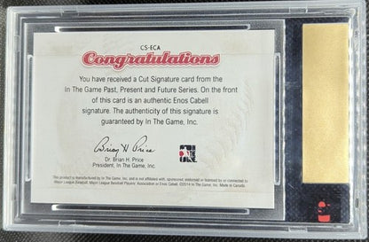 ENOS CABELL 2014 ITG Past Present Future CUT AUTO SP #1/1 Astros Dodgers One of