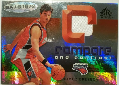 Gerald WALLACE Primoz BREZEC 2005-06 UD Reflections DUAL Jersey SP #/100 Bobcats