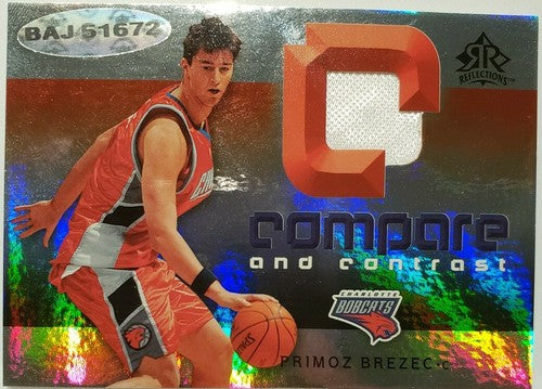 Gerald WALLACE Primoz BREZEC 2005-06 UD Reflections DUAL Jersey SP #/100 Bobcats