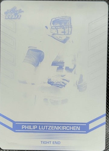 PHILLIP LUTZENKIRCHEN 2013 Leaf Draft RC PRINTING PLATE #1/1 Rams Auburn Tigers